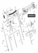 Handles  Controls (Upper End) Diagram and Parts List for CRP216018KWV 80656 Snapper Lawn Mower