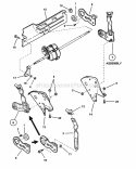 Rear Wheel Brackets Latches Diagram and Parts List for CRP216018KWV 80656 Snapper Lawn Mower