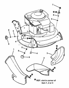 Side_Chute_Adapter Diagram and Parts List for CRP216019KWV  Snapper Lawn Mower