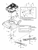 Engine Deck  Blade Group Diagram and Parts List for CP218520 7800772 Snapper Lawn Mower