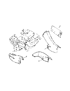 Side chute/adapter Diagram and Parts List for 84287  Snapper Lawn Mower