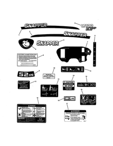 Part Location Diagram of 7102196 Snapper Decal, Snapper Rear
