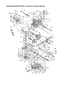Transmission Service Parts Diagram and Parts List for GT23540 1694621 Snapper Lawn Tractor