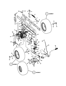 Motion Drive Diagram and Parts List for CLT23460 7800344 Snapper Lawn Tractor