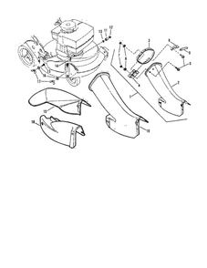 Side Chute/Adapter Diagram and Parts List for EP21500E  Snapper Lawn Mower