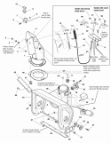 Auger Housing And Chute Group - 38 Inch Diagram and Parts List for E12387 1694609 Snapper Snow Blower