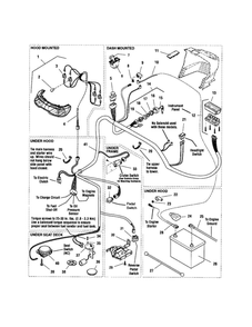 Electrical Diagram and Parts List for GT23540 1694621 Snapper Lawn Tractor