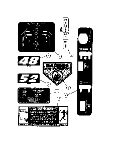 Decals Diagram and Parts List for 85673  Snapper Lawn Mower