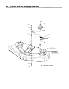 Belt/Idler Arm/Hitch 2 Diagram and Parts List for ELT2044 2690594 Snapper Lawn Tractor