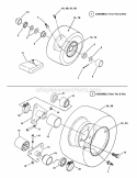 Wheels Front  Rear Group Diagram and Parts List for E281123BVE 84886 Snapper Lawn Tractor