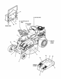 Part Location Diagram of 7073201 Snapper Decal, Brake Operation