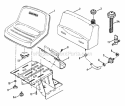 Fuel Tank  Operators Seat Diagram and Parts List for E250815BE Euro Snapper Lawn Tractor