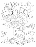 Main Case (Hinged Seat Mount) Diagram and Parts List for E250815BE Euro Snapper Lawn Tractor