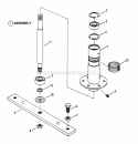 Spindle Diagram and Parts List for E250815BE Euro Snapper Lawn Tractor