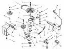 Belts Brakes Interlock Diagram and Parts List for E281016BE  Snapper Lawn Tractor