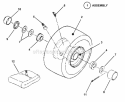 Wheels - Front Diagram and Parts List for E250818BE 84265 Snapper Lawn Tractor