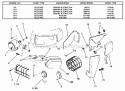 Engines  Exhaust Muffler Diagram and Parts List for E250818BE 84265 Snapper Lawn Tractor