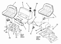 Fuel Tank  Operators Seat Diagram and Parts List for E250818BE 84265 Snapper Lawn Tractor