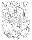 Main Case (Hinged Seat Mount) Diagram and Parts List for E250818BE 84265 Snapper Lawn Tractor