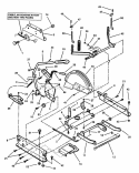 Rails Lift Arms Cam Lift Diagram and Parts List for E331520KVE  Snapper Lawn Tractor