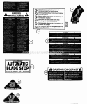 Decals (Part 2) Diagram and Parts List for E331520KVE  Snapper Lawn Tractor
