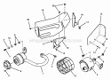 Engines  Exhaust Muffler Diagram and Parts List for E281222BE 84710 Snapper Lawn Tractor