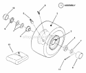 Wheels - Front Diagram and Parts List for E281222BE 84710 Snapper Lawn Tractor