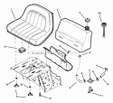 Fuel Tank  Operators Seat Diagram and Parts List for E281222BE 84710 Snapper Lawn Tractor