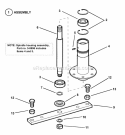 Spindle Diagram and Parts List for E281222BE 84710 Snapper Lawn Tractor