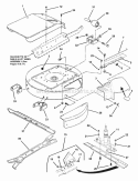 Cutting Decks Deflectors Diagram and Parts List for E281222BE 84710 Snapper Lawn Tractor