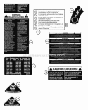 Decals (Part 2) Diagram and Parts List for E281222BE 84710 Snapper Lawn Tractor