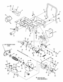 Main Case Lh Fender  Yoke Lift Group Diagram and Parts List for E331523KVE 7084888 Snapper Lawn Tractor