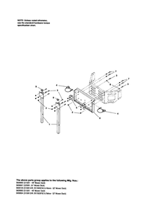 Bagger Mount Diagram and Parts List for 5600004  Snapper Lawn Tractor Accessories