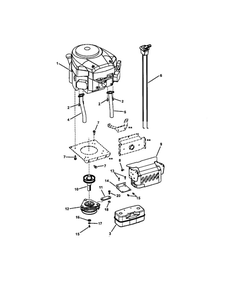 Engine Diagram and Parts List for CLT23460 7800344 Snapper Lawn Tractor