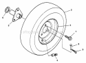 Wheels Hub Diagram and Parts List for E9266  Snapper Snow Blower