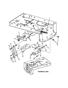 Yoke Lift Components Diagram and Parts List for 2812523BVE 7800104 Snapper Lawn Mower
