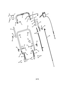 Handles/Controls Diagram and Parts List for 7800423 SPV21675EFC Snapper Lawn Mower