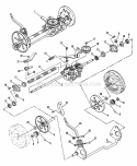 AxleTransmission Assembly Diagram and Parts List for ECLP21650RV Euro Snapper Lawn Mower