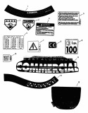 Decals (Part 1) Diagram and Parts List for ECLP21650RV Euro Snapper Lawn Mower
