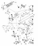 Rear Wheel Brackets Latches Diagram and Parts List for CP21402R2 80903 Snapper Lawn Mower