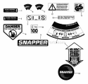 Decals Diagram and Parts List for CP21559BV  Snapper Lawn Mower