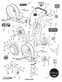 Blower Assembly (Series 1) Diagram and Parts List for ELBX10151BV 7085912 Snapper Leaf Blower / Vacuum