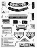 Decals Diagram and Parts List for ELP21502KWV  Snapper Lawn Mower