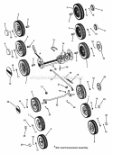 Wheels Front  Rear Diagram and Parts List for ELP21703BDV 7800255 Snapper Lawn Mower