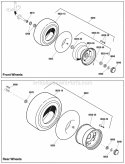 Wheels  Tires Group Diagram and Parts List for ELT125380 2691084 Snapper Lawn Tractor