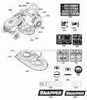Decals Group - Elt Diagram and Parts List for ELT125380 2691084 Snapper Lawn Tractor