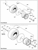 Wheel  Tire Group Diagram and Parts List for ELT18V38RDF  Snapper Lawn Tractor