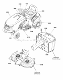 Decal Group Diagram and Parts List for ELT18V38RDF  Snapper Lawn Tractor