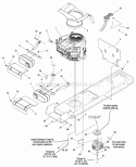 Engine Group - 18Hp 195Hp 20Hp  22Hp Briggs  Stratton Diagram and Parts List for ELT18540 2690781 Snapper Lawn Tractor