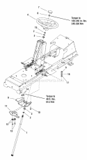 Steering Group Diagram and Parts List for ELT2440RDFR 2690856 Snapper Lawn Tractor